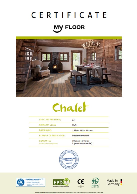 Thông số kỹ thuật sàn gỗ MyFloor Chalet Thông số kỹ thuật sàn gỗ MyFloor Chalet