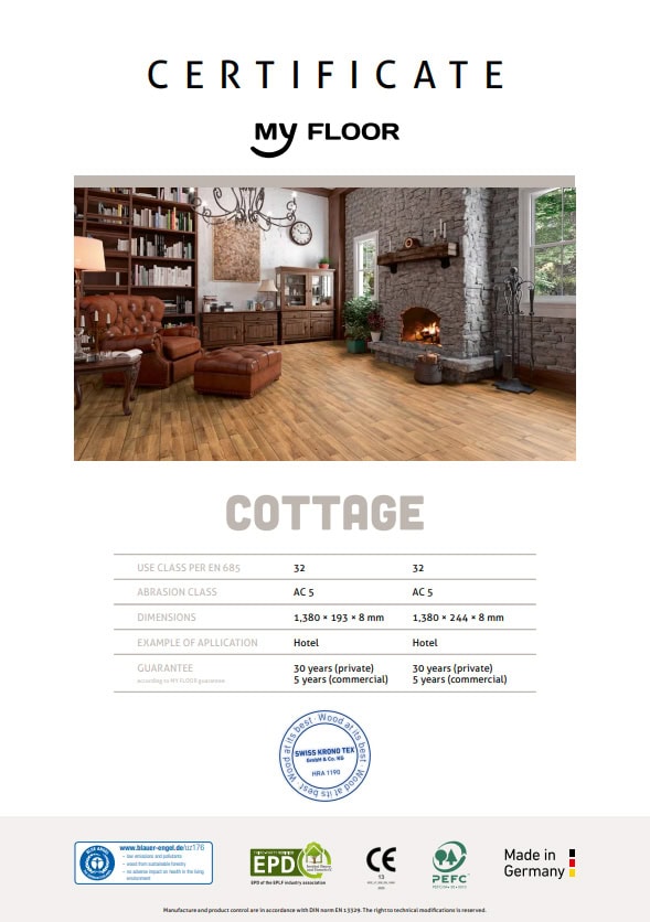 Thông số kỹ thuật sàn gỗ MyFloor Cottage Thông số kỹ thuật sàn gỗ MyFloor Cottage