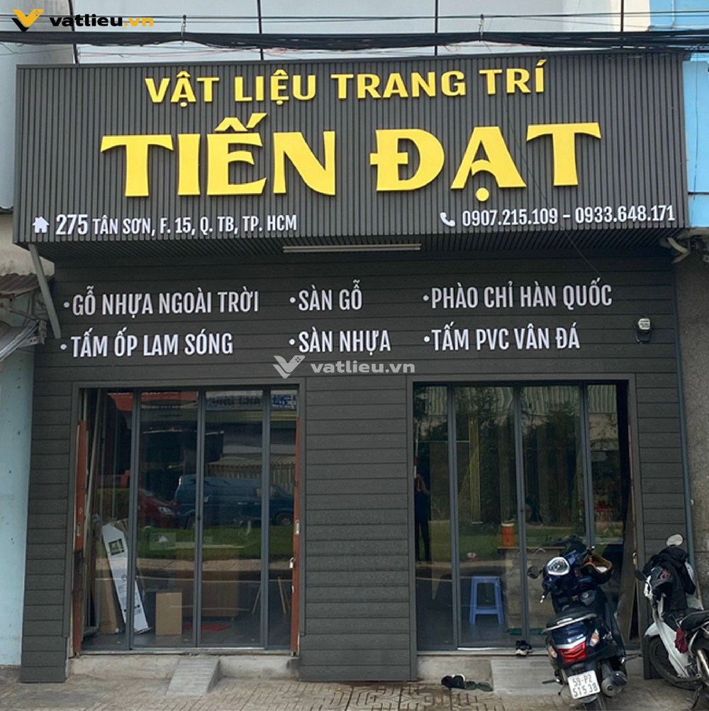 Cửa hàng Tiến Đạt là nơi phân phối sàn gỗ, sàn nhựa, tấm ốp nhựa uy tín tại Phường Tân Sơn, TP. Hồ Chí Minh Cửa hàng Tiến Đạt là nơi phân phối sàn gỗ, sàn nhựa, tấm ốp nhựa uy tín tại Phường Tân Sơn, TP. Hồ Chí Minh