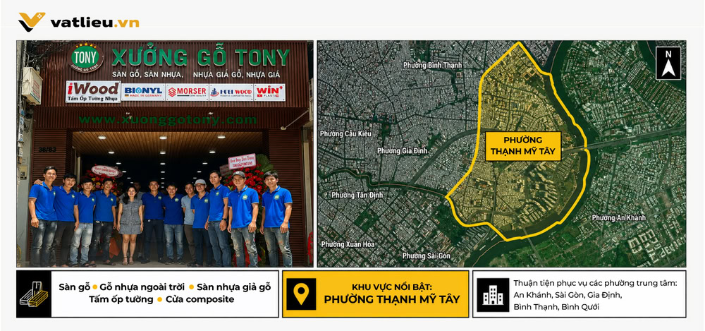 Xưởng gỗ Tony tại Phường Thạnh Mỹ Tây, Tp. Hồ Chí Minh Xưởng gỗ Tony tại Phường Thạnh Mỹ Tây, Tp. Hồ Chí Minh