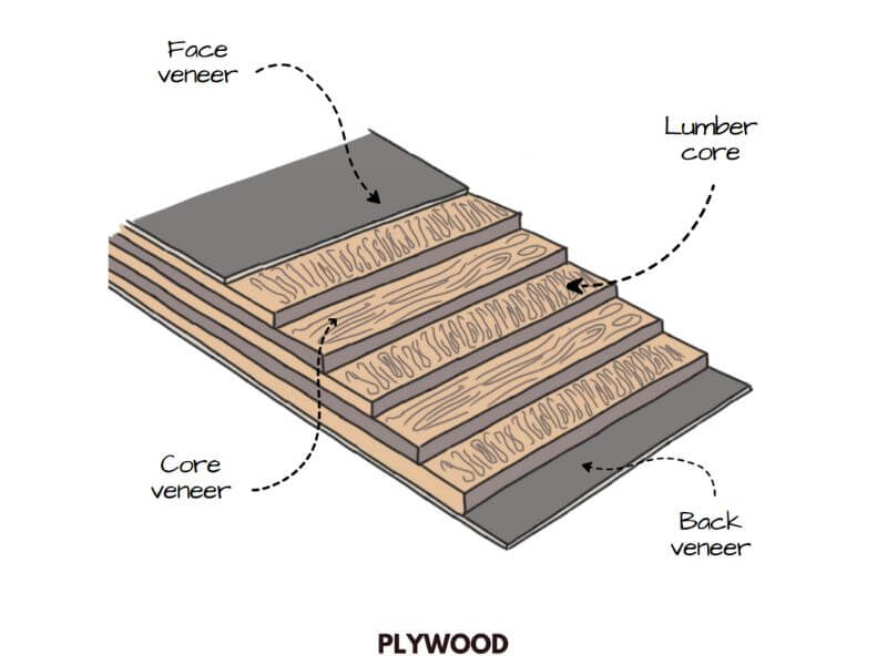 Gỗ plywood là gì? Thông tin chi tiết về đặc điểm và ứng dụng 14 Cấu trúc kỹ thuật của ván ép Plywood