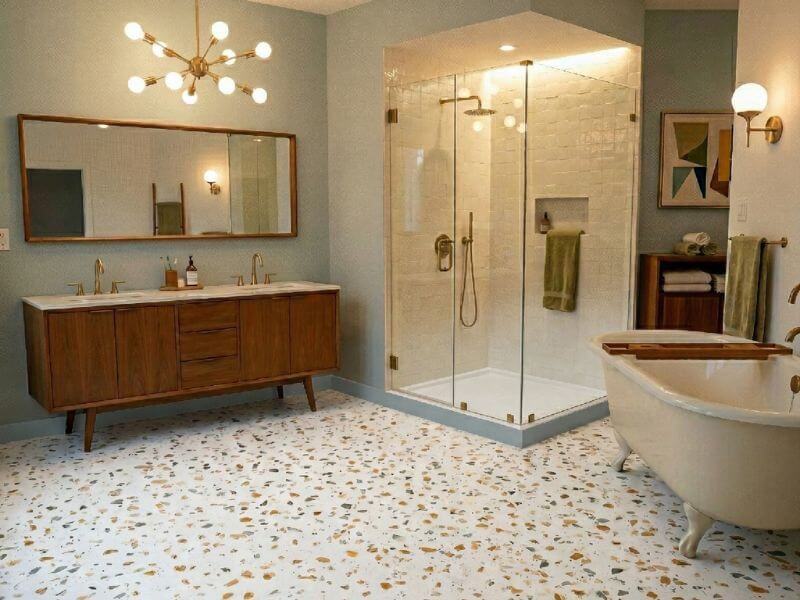 7 loại gạch lát nền phổ biến trong thiết kế nội thất hiện nay 15 Gạch Terrazzo