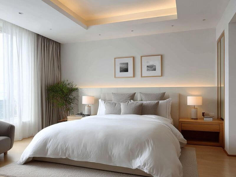 32+ Mẫu trần thạch cao phòng ngủ đẹp hiện đại cho không gian sống 59 Giải pháp trần thạch cao tối ưu cho phòng ngủ diện tích 10m2