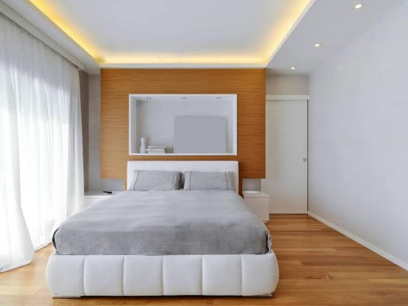 32+ Mẫu trần thạch cao phòng ngủ đẹp hiện đại cho không gian sống 69 Nâng tầm không gian với nghệ thuật chiếu sáng trên trần thạch cao