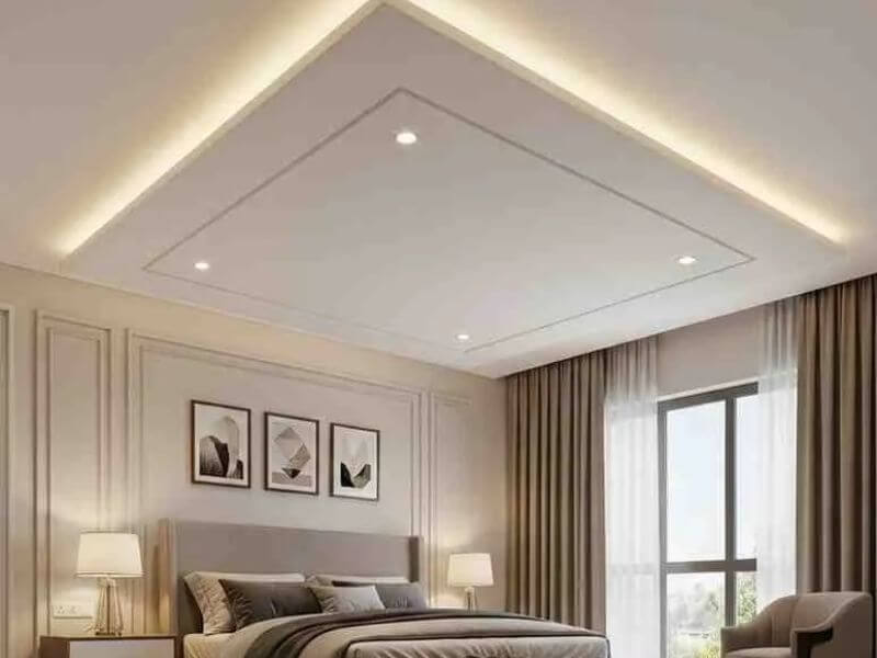 32+ Mẫu trần thạch cao phòng ngủ đẹp hiện đại cho không gian sống 74 Nâng tầm không gian với nghệ thuật chiếu sáng trên trần thạch cao