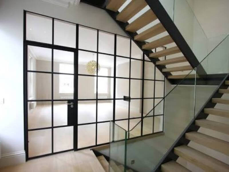 39+ Mẫu vách ngăn cầu thang đẹp, hiện đại đẹp nhất 20 Vách ngăn cầu thang làm từ kính